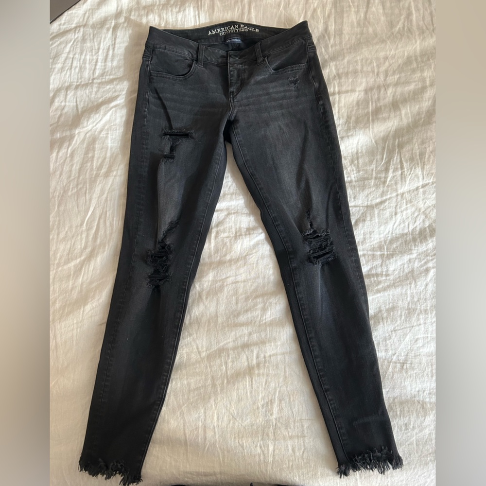 Black ripped jeans